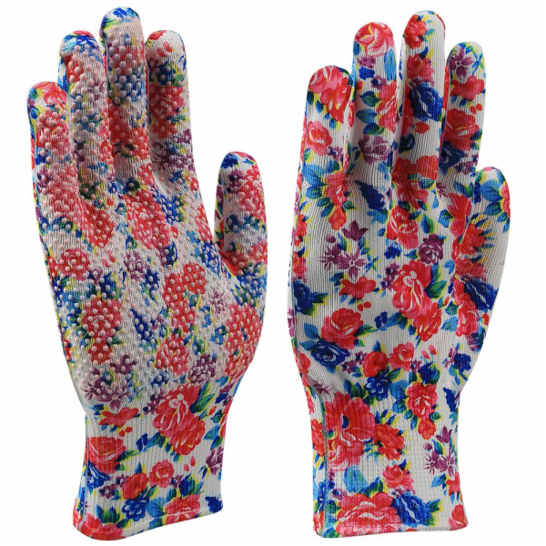 Rukavice zahradní XS/6 dekor květiny