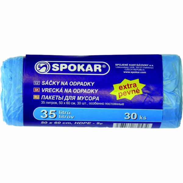 Pytel na odpadky 50x60 cm 35L/30 ks extra pevné SPOKAR