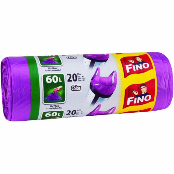 Pytel na odpadky 60 l/20 ks barevné FINO