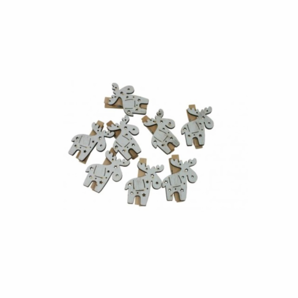 Dekorace sobi 9 ks bílí