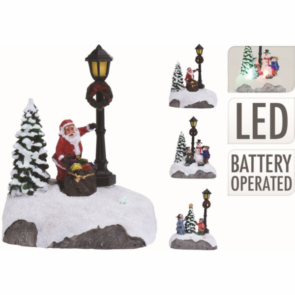 Dekorace vánoční Santa LED svítící mix druhů