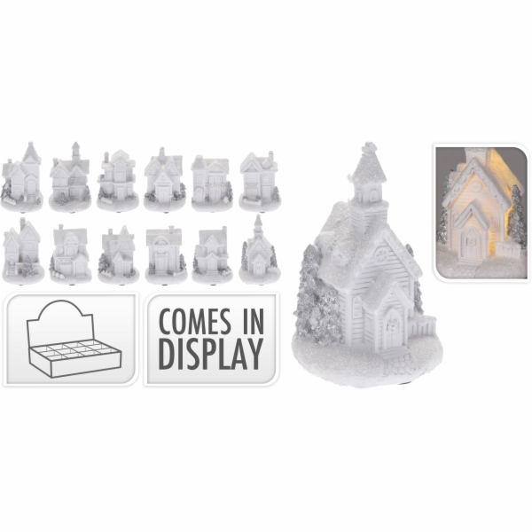 Domeček vánoční 9,5x6,5cm svítící