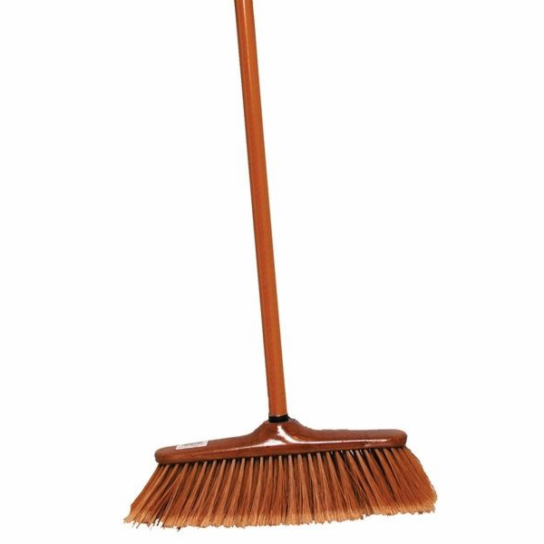 Smeták 35 cm imitace dřeva s násadou 130 cm hrubý závit