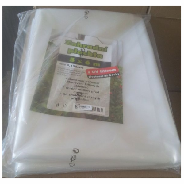 Plachta zahradní LDPE 5x6 m / 0,125 mm