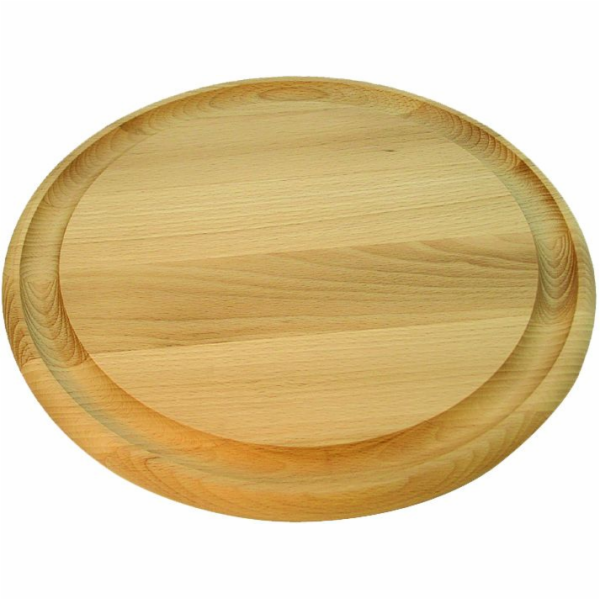 Prkénko kulaté 28x1.9 cm buk, drážka