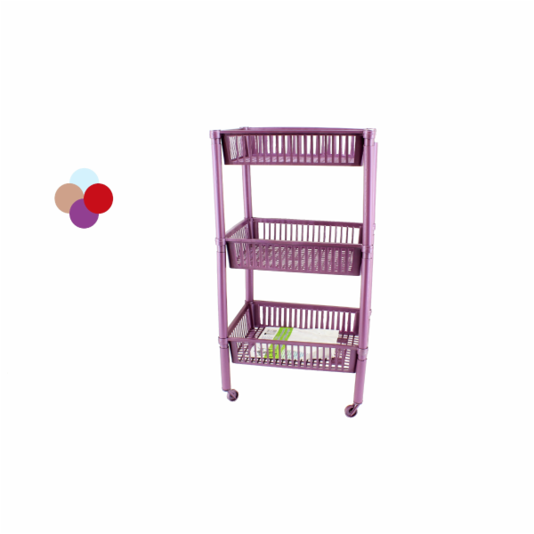 Regál stohovací 3 koše 26,5x35,5x62,5 cm plast