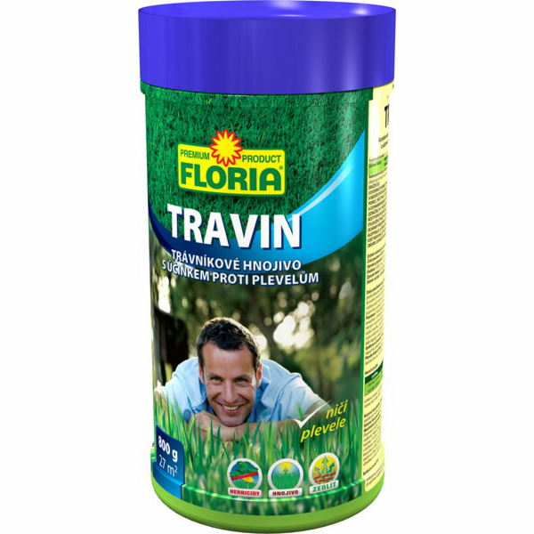 Hnojivo na trávníky s účinkem proti plevelům FLORIA TRAVIN 