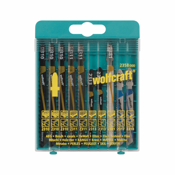 Wolfcraft sada 10ti pilek Bosch/plast/ 2358000