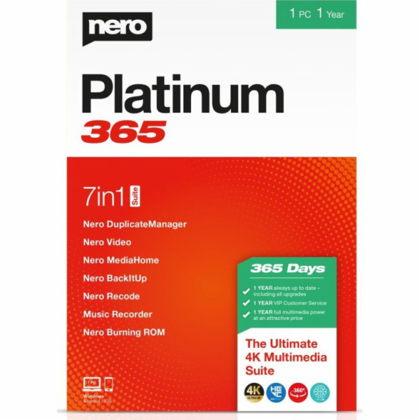 Nero Nero Platinum 365 - software (roční licence)