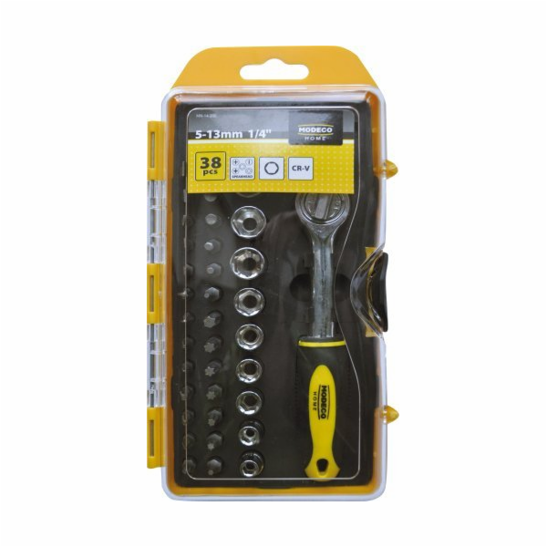 Modeco Sada nástrčných klíčů 1/4 38ks (MN-14-200)