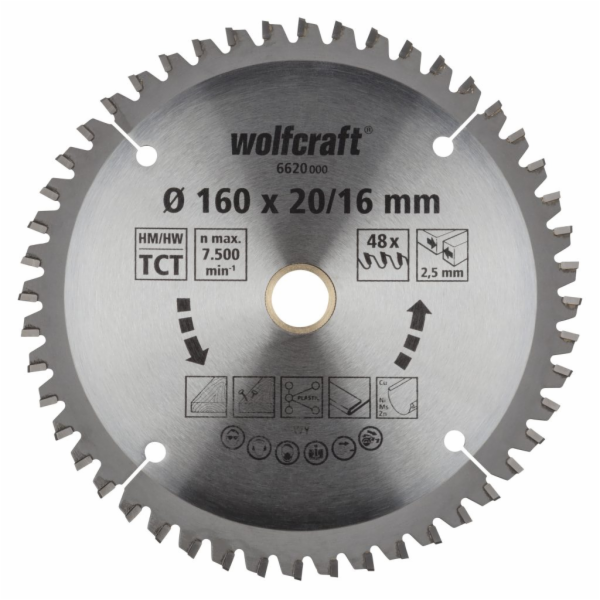 Wolfcraft Wolfcraft pilový kotouč jemné řezy o160x20,16 Z...