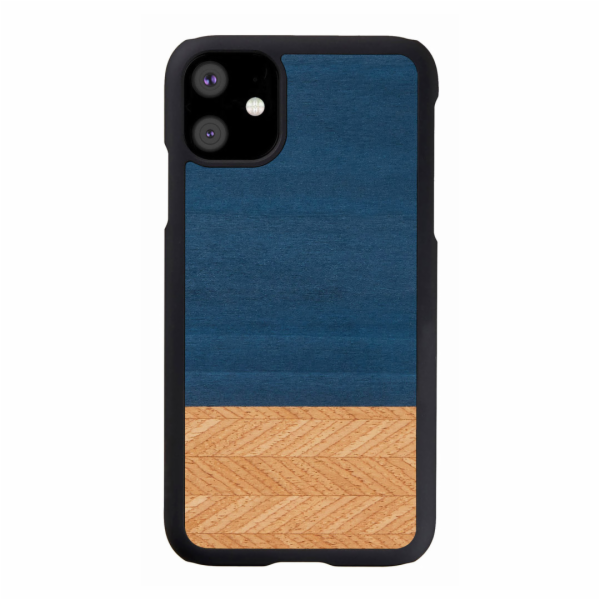 Pouzdro MAN&WOOD SmartPhone iPhone 11 denim černé