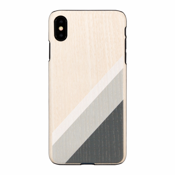 Pouzdro MAN&WOOD SmartPhone iPhone XS Max šedý oblek černý