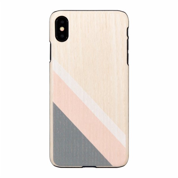 Pouzdro MAN&WOOD SmartPhone iPhone XS Max růžový oblek černý