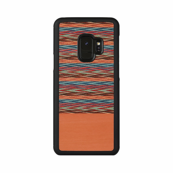 Pouzdro MAN&WOOD SmartPhone Galaxy S9 hnědé kostkované černé