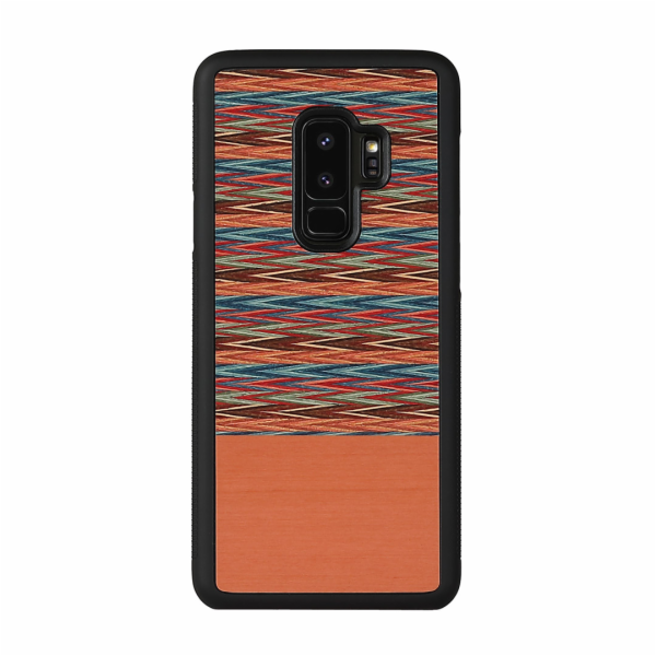 Pouzdro MAN&WOOD SmartPhone Galaxy S9 Plus hnědé kostkova...