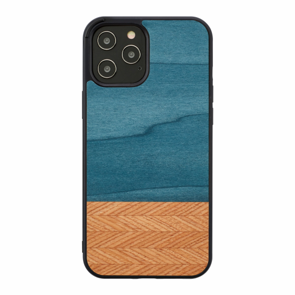 Pouzdro MAN&WOOD pro iPhone 12 Pro Max denim černé