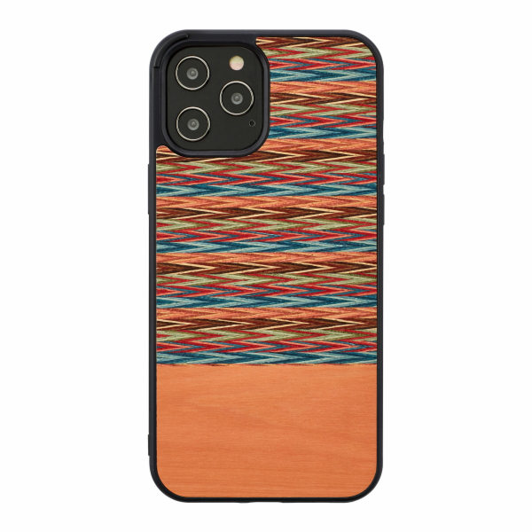 Pouzdro MAN&WOOD pro iPhone 12 Pro Max hnědé kostkované č...