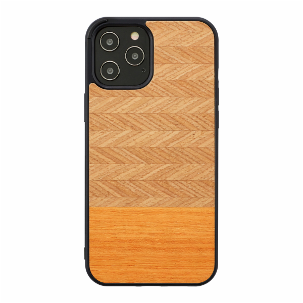 Pouzdro MAN&WOOD pro iPhone 12 Pro Max rybí kost arancia ...