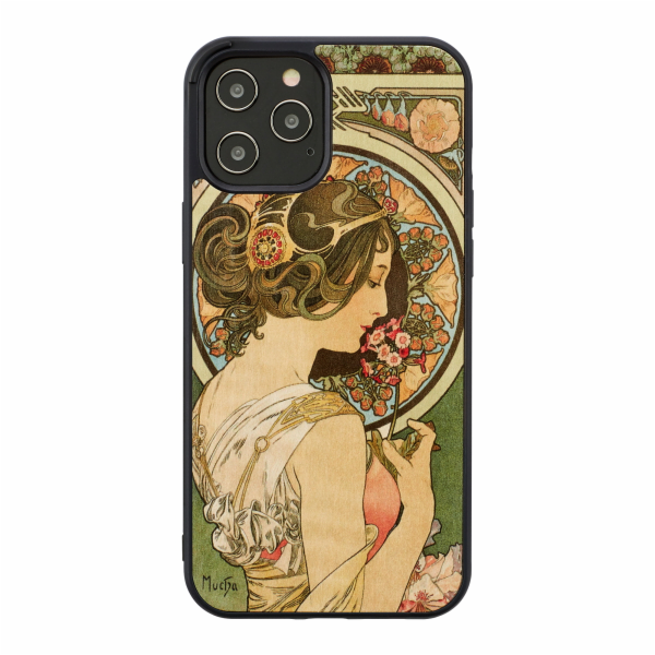 Pouzdro MAN&WOOD pro iPhone 12 Pro Max primrose černé