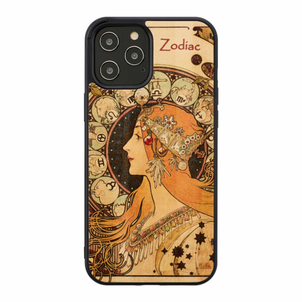Pouzdro MAN&WOOD pro iPhone 12 Pro Max zodiac černé