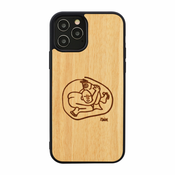 Pouzdro MAN&WOOD pro iPhone 12 Pro Max dítě s rybičkou