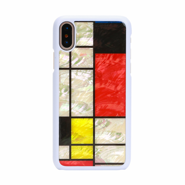 Pouzdro iKins SmartPhone iPhone XS/S mondrian white