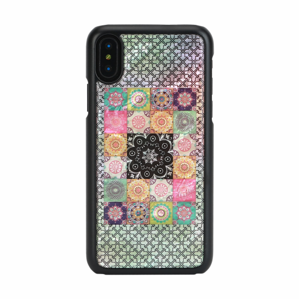 Pouzdro iKins SmartPhone iPhone XS/S květinová zahrada černá