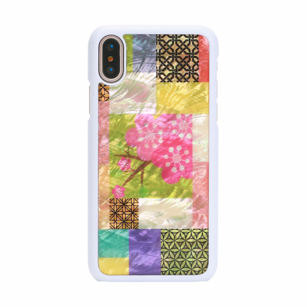 Pouzdro iKins SmartPhone iPhone XS/S třešňový květ bílý