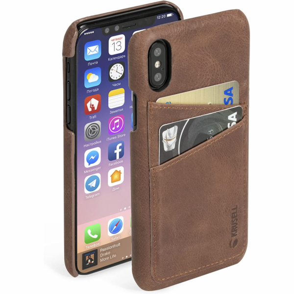 Krusell Sunne 2 Card Cover Apple iPhone X vintage cognac ...