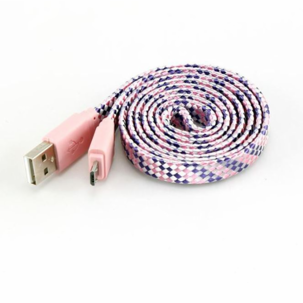 Sbox USB->Micro USB 2.0 M/M 1m colorfull blister rose USB...