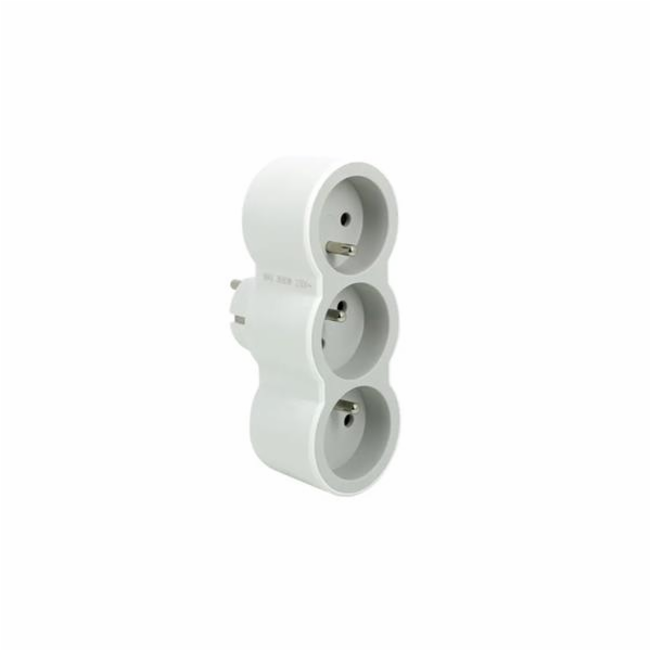 LEGRAND Revolution rozbočovač 3x2P+T, bílo-šedá