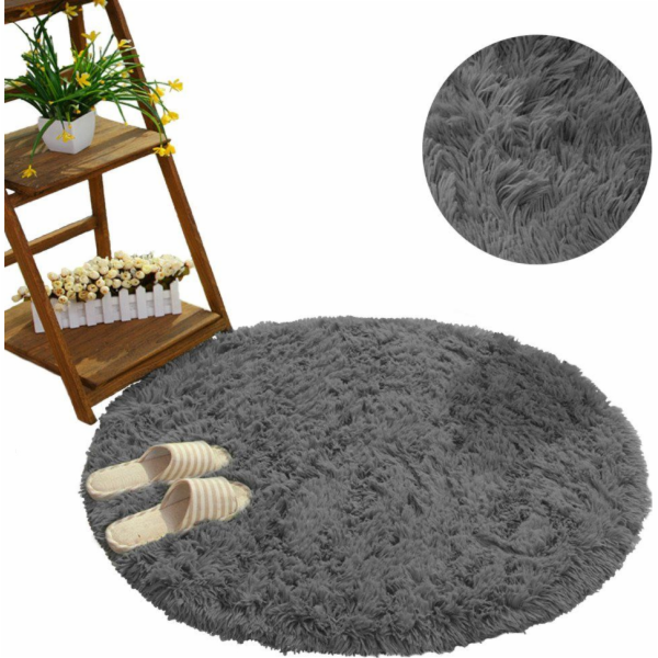 Strado kulatý koberec Shaggy Strado 100x100 Greynight (tm...