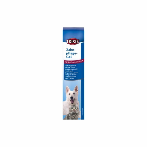 Trixie zubní a gumový hygienický gel s příchutí hovězího ...