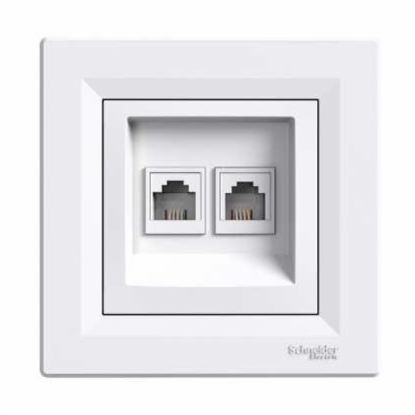 Schneider Electric Double Phone Nest 2xrj11 White (Eph420...