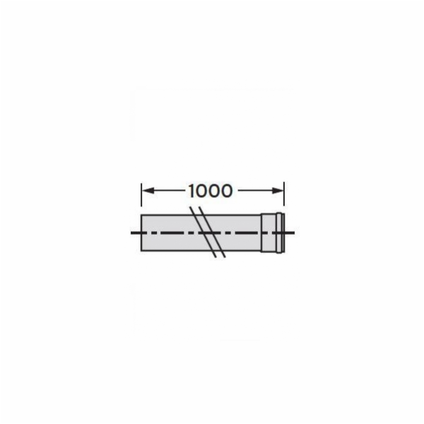 Vaillant Extension Pipe DN80 1M 303253