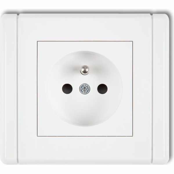 Jednoduchá zásuvka Flexi bez 2P+Z bílá (FGP-1z)