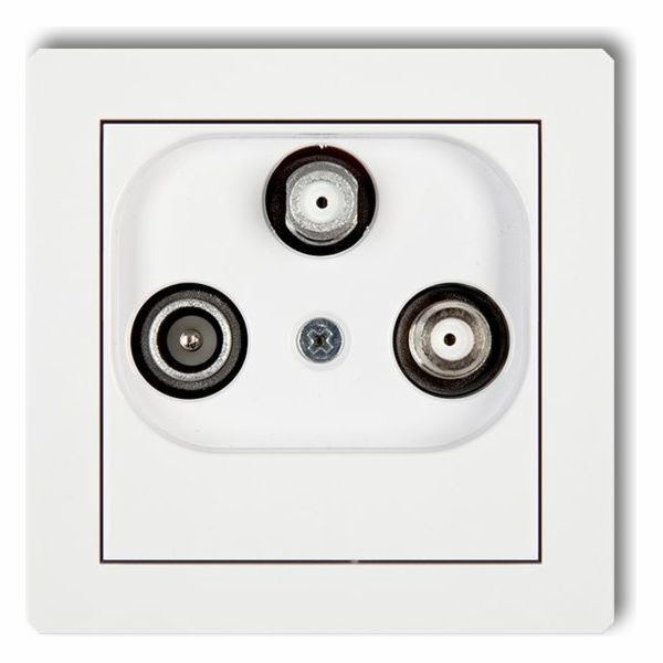 Karlik anténa Nest Deco 2 Satelitní výstupy + TV bílá (DGSN)