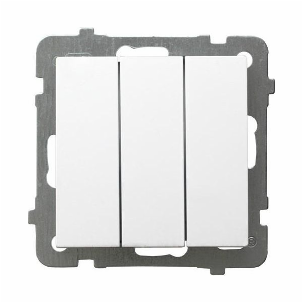 Ospel Triple switch AS 10AX 250V bílý (LP-13G/m/00)