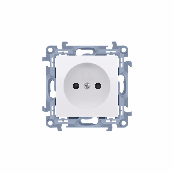 Kontaktní zásuvka Single Plug bez uzemnění bílé 16A (CG1....