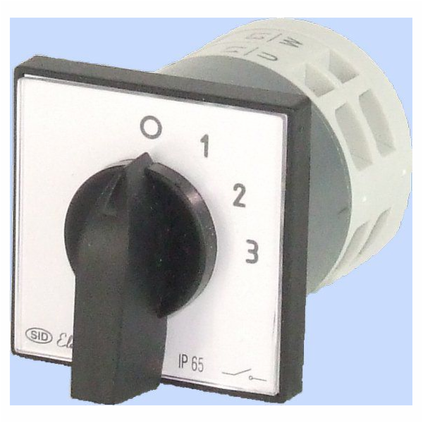 Elektromet Vačkový spínač 0-1-2-3 3P 12A IP65 s deskou Ar...