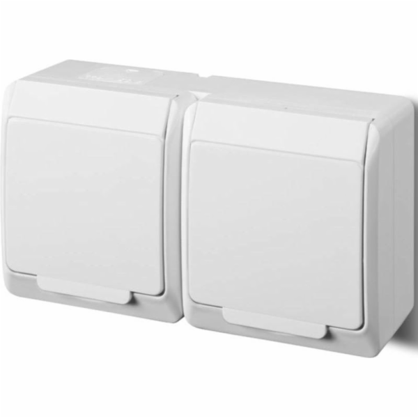 Dvojitá zásuvka ELEKTRO-PLAST HERMES, IP44