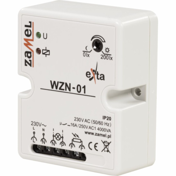 Zamel Twilight Switch 16a 230V 0-200lx WZN-01 (ext10000147)