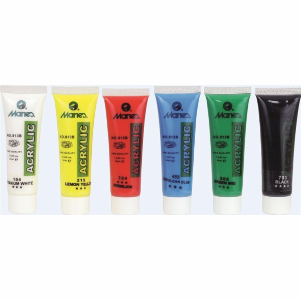 Maries Akrylové barvy 6 barev v 30 ml trubice