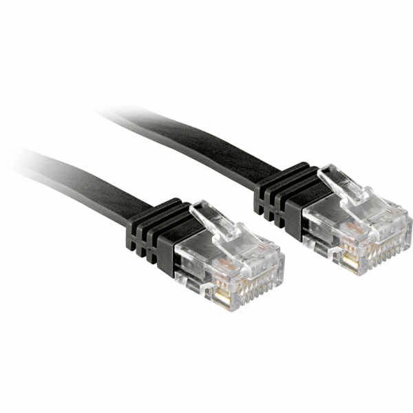Lindy Patchcord Flat Cat6, 5m, Black (47524)