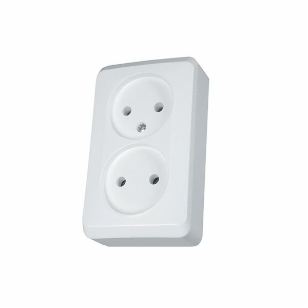 Schneider Electric Socket 2krát B/U 16A IP20 WHITE GWN-22...