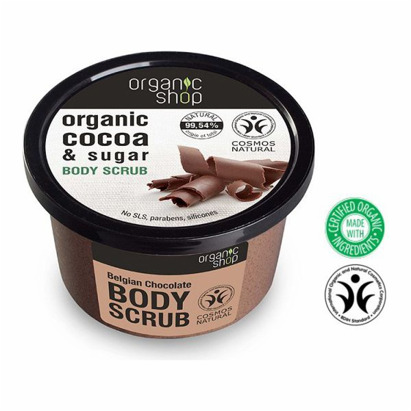 Organický obchod Body Peeling Belgian Chocolate 250 ml