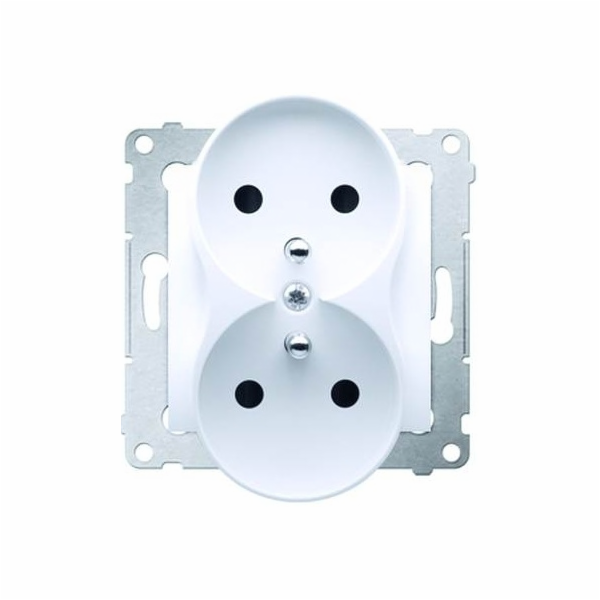 Kontaktní - Simon Simon54 Socket Double Z/U 16A IP20 s bí...
