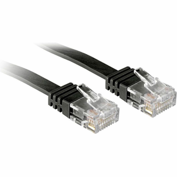 Lindy Patchcord Flat, Cat6, 2M, Black (47522)
