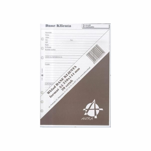 Příspěvek ANTRA k organizačnímu zákazníkovi A5 (270045)